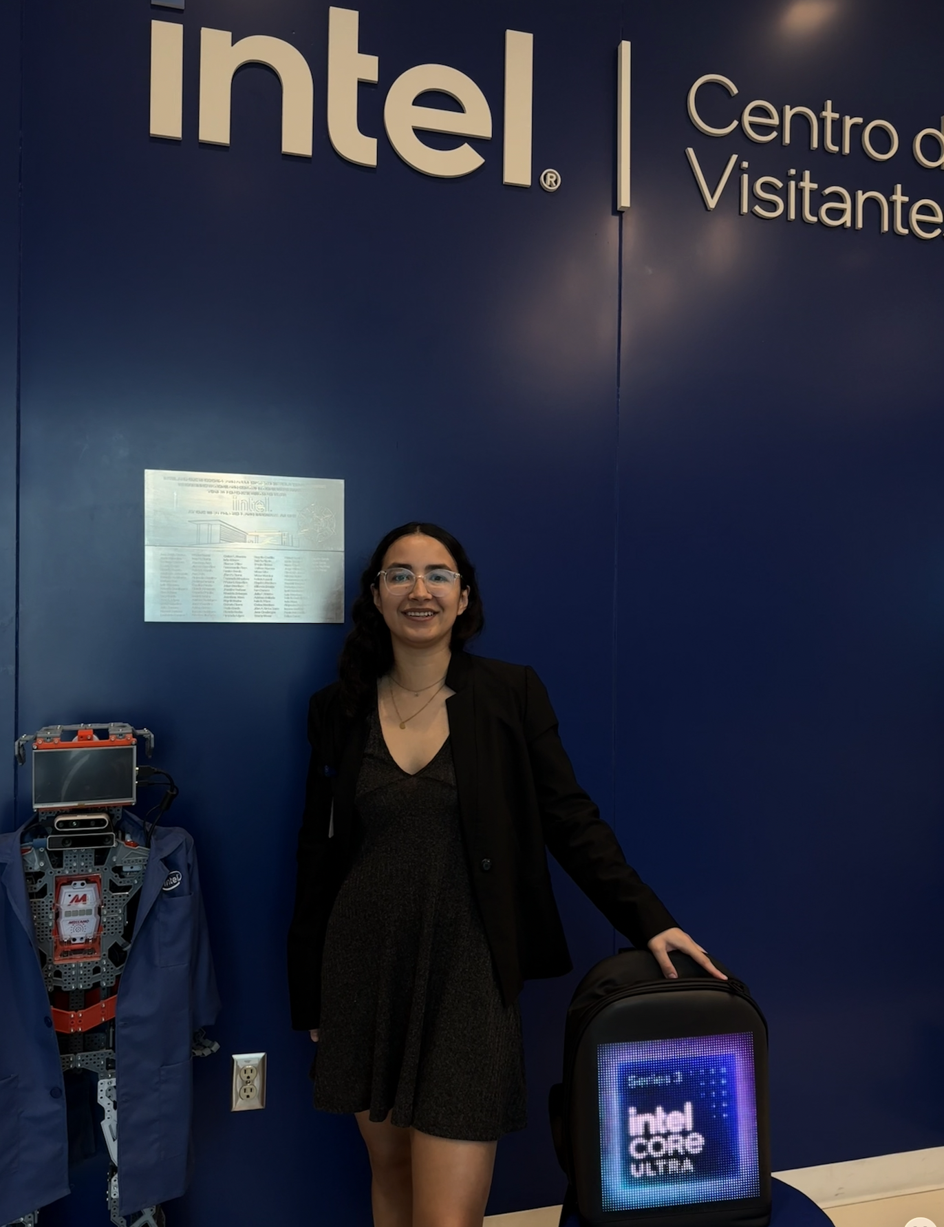 Award ceremony for second place at the Intel hackathon